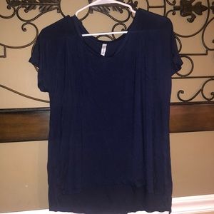 Navy Blue V-Neck Tee